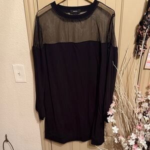 Forever 21 Black Dress with Sheer Accents